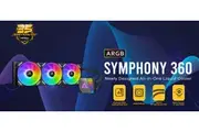 ANTEC SYMPHONY 360mm ARGB Advanced Liquid CPU Cooler, PWM LED Fan, PTFE Tubing, LGA 115x, 1200, 2011-v3, 2066, AM4, AM3+ FMx, TR4, 3 Yrs