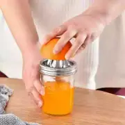 Manual Juicer Stainless Steel Citrus Hand Press Lemon Squeezer & Ball Jar
