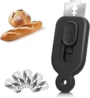 Bread Lame for Scoring Dough,Extractable & Magnetic Bread Lame Dough Scoring Tool,Baking and Bread Making Tools Push-Pull Design with 5 Razor Blades (Black)