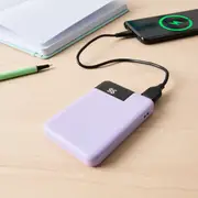 USB-A to USB-C 15W 5000mAh Portable Charger - Purple