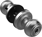 Tuya Bluetooth Fingerprint Biometric Smart Lock Lossless Installation Electronic Digital Smart Home Ball Lock Slimline Design(6070 Silver FPL-LYWG) Aqiong