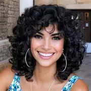 Curly Wigs for Black Women Synthetic Loose Curly Wigs with Bangs 14 Inch Wig ...