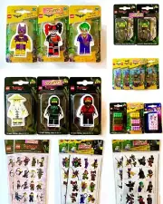 LEGO =Lot= Batman Movie Ninjago Erasers Sticker Sheets Bookmarks Retired Rare