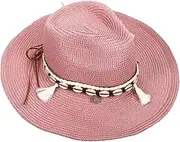 [LIFKOME] Girl Hat Wide Brim Straw Beach Sun Hat Bucket Hat for Outdoor Activities Sun Protection h