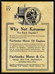 1914 Fairbanks Morse & Co. New Metal Sign: Oil & Kerosene Engines