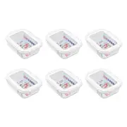 6PK Lemon & Lime Yorkshire Durable Glass Fresh Lock Food Storage Container 650ml