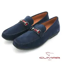 在飛比找momo購物網優惠-【CUMAR】時尚樂活 經典造型真皮帆船鞋(藍色)