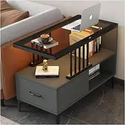 Side Table Nightstand with Storage Shelf, End Table, Side Table with Drawers Storage Cabinet for Small Spaces Bedroom, Living Room,Sofa Side End Tables Living Room(Black)