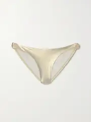 [Melissa Odabash] Melissa Odabash - Stockholm Metallic Bikini Briefs - Gold - UK 10 UK 10 Gold