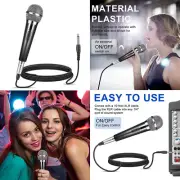US 1~2 Pack 10Ft Wired Handheld Dynamic Microphone 1/4" Mic Party Speech Karaoke