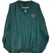 Izod Club Pull Over Wind Breaker Green Men Size XL Golf Sportswear