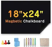 Babenoun Chalkboard Wallpaper Stick and Peel, 18" x 24" Magnetic Chalk Board Contact Paper with Adhesive on Wall for School, Office, Kitchen Fridge, Kids Drawing with Dustless Chalk