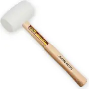 15039 32 Oz. White Rubber Mallet, Mar Resistant with Hickory Handle