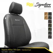 SIGNATURE SERIES Front Row Seat Covers - Toyota Hilux 7th Gen - Standard Seat - No Seat Airbags (Made To Order)