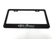 ALFA ROMEO Black Metal License Plate Frame included 2 free screw caps and caps
