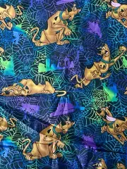 Hanna Barbera Scooby Doo Halloween Spider Web Fabric 8134 2005 Springs BTY x 44"
