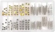 [Qiterr] Watch Repair Kit, Watch Crown Parts, Watch Stem Extender + Crowns Accessory Repairing Replacement Tool Kit, Watch Stem and Watch Crown Spare Parts with Box