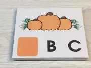Pumpkin Patch Dry Erase - Laminated Activity Set - Missing Letters