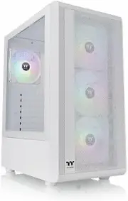 S200 plus TG ARGB Snow Mid Tower Computer Chassis; 4 X 120Mm ARGB Fans Pre-Insta
