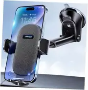 Car Phone Holder Mount, Dashboard/Windshield/Cell Phone Holder for Car, Black