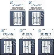 25 Schmetz Assorted Jeans Denim Sewing Machine Needles 130/705H-J Sizes 90/14 100/16 110/18