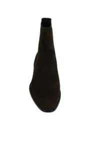 Saint Laurent Men's Dark Green Suede Chelsea Boots Size 11M
