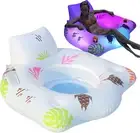 Inflatable Bed Pool Float, 2 Cup Holder Lounger Float, LED Comfortable Large ...