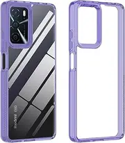 [YSONCHAN] Bumper Case for Oppo A16 / A16s / A54s, Shockproof Mobile Phone Case with Non-Slip Pattern, Protective Case with Anti-Yellowing, Highly Transparent Cover, Purple