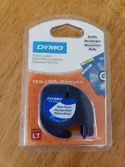 DYMO Labeling Tape for LetraTag Label Makers, Black print on White Plastic