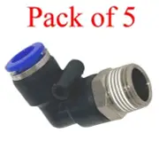Pneumatic Push In Air Fittings - Male Elbow 8mm (5/16) hose - 1/8 BSP thread
