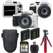 Kodak PIXPRO AZ425 Digital Camera (White) +Extra Battery +Tripod +Case -32GB Kit