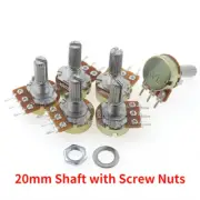 10pcs WH148 B1K/2K/5K/10K/20K/50K/100K/250K/500K/1M Single way Potentiometer L20