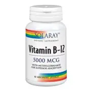 Vitamin B-12 5,000 mcg 30 Lozenges By Solaray