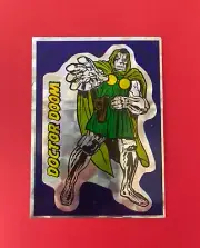 Vintage Dr Doom Sticker, 1980s Foil Prism, HTF SUPER RARE Marvel Mint