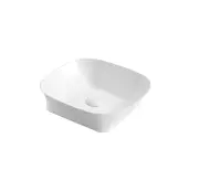 400*400*105mm FIE Chloe Gloss White Ceramic Square Above Counter Basin