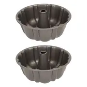 2PK Daily Bake Non-Stick Bundt Cake Pan Mould/Mold Home Bakeware 25cm Black