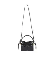 logo-plaque drawstring tote bag One size Black