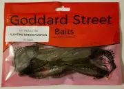 3.5" Floating Flat tail Green Pumpkin from Goddard Street Baits 15 count
