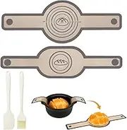 Silicone Bread Sling for Dutch Oven Bread Loop Multifunctional Silicone Baking Mat Reusable Non-Stick & Easy Clean Silicone Baking Mat with Brush Spatula (1 Set)