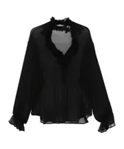 semi-sheer blouse IT40 Black