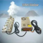 10 Head Ultrasonic Mist Maker Fogger Air-Cooled With Waterproof Transformer