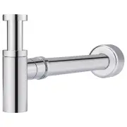 Round Bottle Trap for 32mm basin waste &amp; 40mm outlet, Polished Chrome