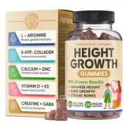 Height Growth Increase Vitamin Gummies Calcium Magnesium Zinc Ashwagandha Glu...