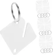 jojofuny 60Sets Key Tags with Key Rings Blank Identifier Tags for Easy Labeling and Flexible Design for Organizing Keys and Tools
