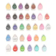 32 Colors Multi-Colored Water Drop Inkpad Set Glitter Effect for Scrapbooking Rubber Stamps Ink Pad As shown