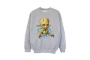 Guardians Of The Galaxy Girls Groot Flowers Sweatshirt (Sports Grey) - UTBI19315