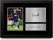 HWC Trading FR A4 Marco Verratti PSG Gifts Printed Signed Autograph Picture for Football Fans and Supporters - A4 Framed
