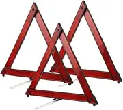 SOLUSTRE Car Emergency Triangle Road Reflective Triangle 3pcs Safety Sign High Visibility Reflective Frame Easy Storage
