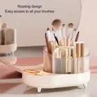 Makeup Brush Holder Case Multi Grids Rotating Cosmetic Brushes Storage Box F CHU