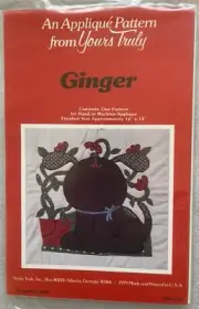 GINGER, YOURS TRULY 3029, DOG WITH FLOWERS, APPLIQUE PATTERN, NOS